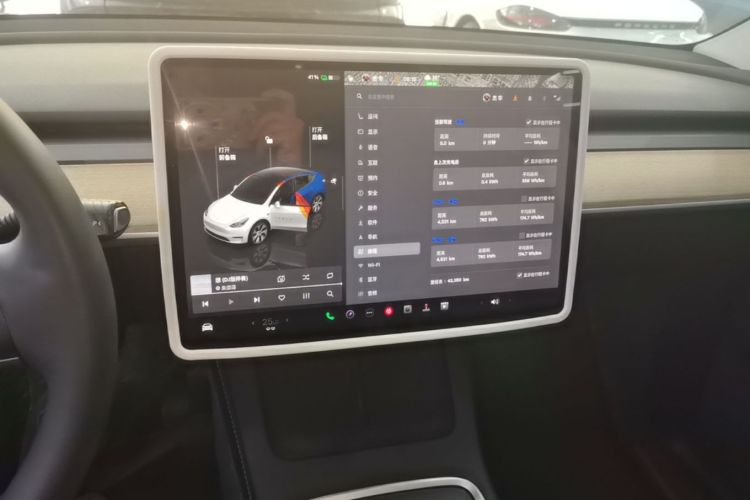 Used Tesla Model Y 2022 Revised Version Long-Range All-Wheel Drive Audio And AC Panel