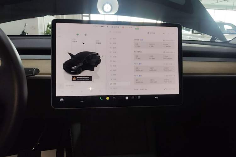 Used Tesla Model Y 2022 Long-Range All-Wheel-Drive Version Audio And AC Panel