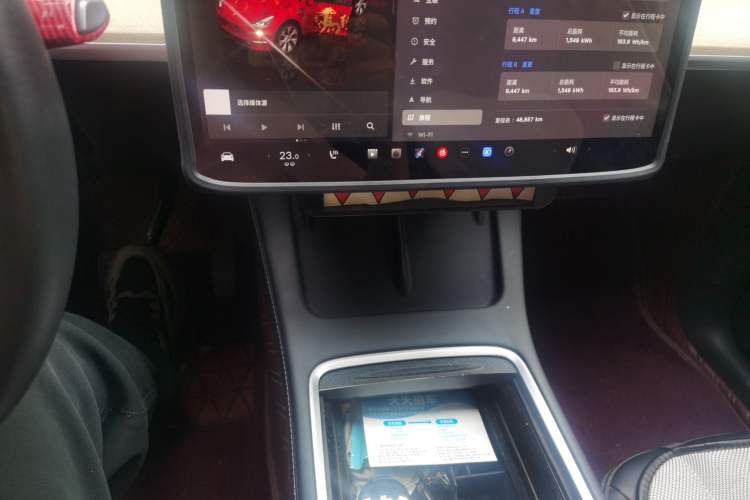Used Tesla Model Y 2022 Revised Version Long-Range All-Wheel Drive Audio And AC Panel