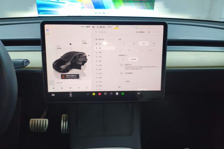 Used Tesla Model Y 2022 Performance High-Performance All-Wheel-Drive Version Audio And AC Panel