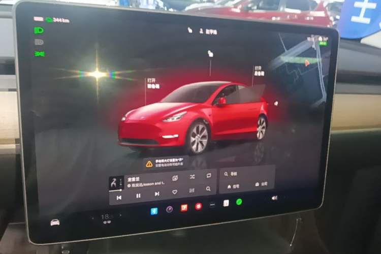 Used Tesla Model Y 2022 Rear-Wheel-Drive Version Audio And AC Panel