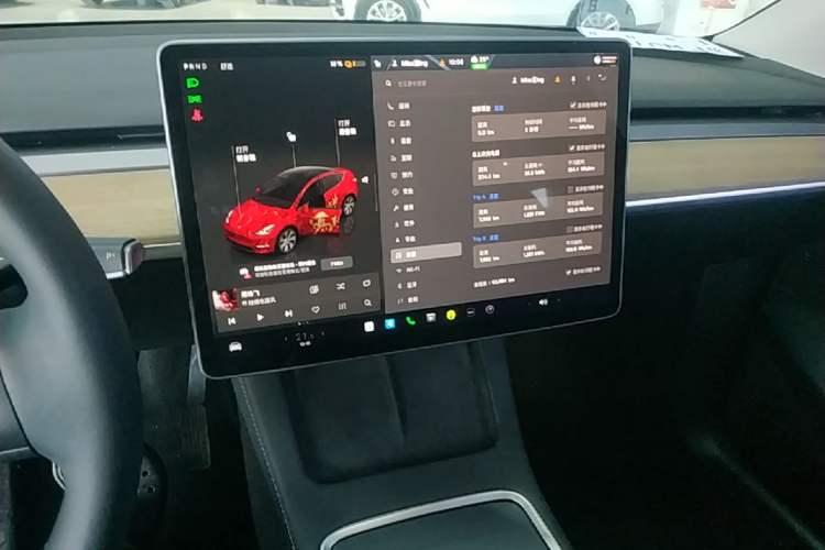 Used Tesla Model Y 2022 Revised Version Rear-Wheel Drive Audio And AC Panel