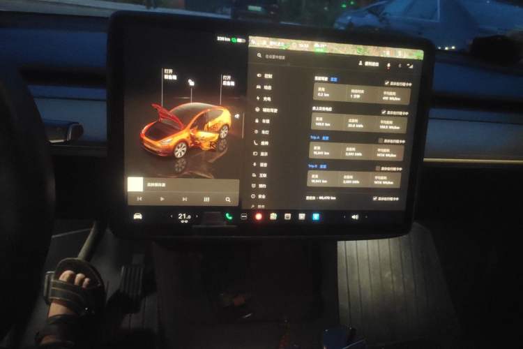 Used Tesla Model Y 2022 Revised Version Rear-Wheel Drive Audio And AC Panel