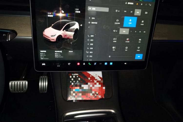 Used Tesla Model Y 2022 Performance High-Performance All-Wheel-Drive Version Audio And AC Panel
