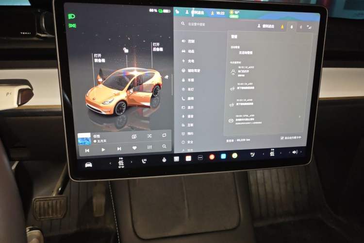 Used Tesla Model Y 2022 Revised Version Rear-Wheel Drive Audio And AC Panel