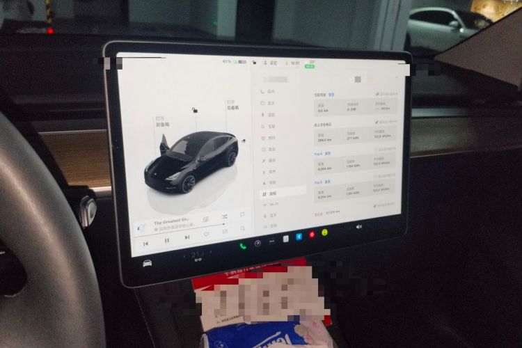 Used Tesla Model Y 2022 Revised Version Rear-Wheel Drive Audio And AC Panel