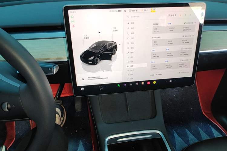 Used Tesla Model Y 2022 Revised Version Rear-Wheel Drive Audio And AC Panel