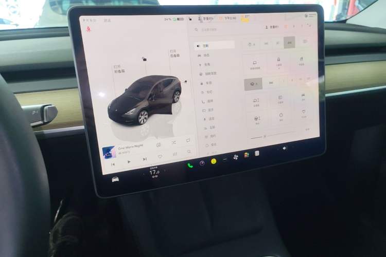 Used Tesla Model Y 2022 Revised Version Rear-Wheel Drive Audio And AC Panel