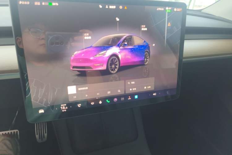 Used Tesla Model Y 2022 Rear-Wheel-Drive Version Audio And AC Panel