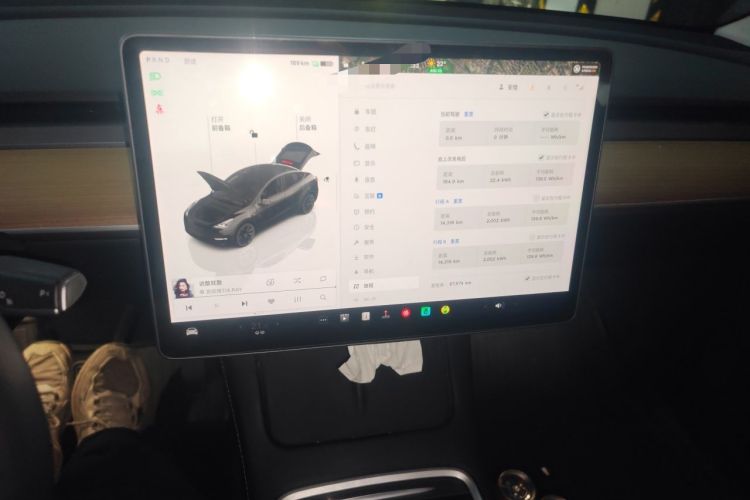 Used Tesla Model Y 2022 Rear-Wheel-Drive Version Audio And AC Panel
