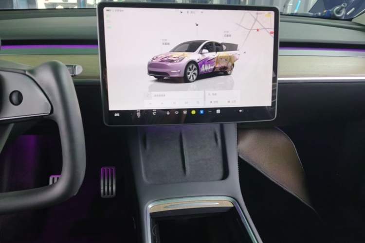 Used Tesla Model Y 2022 Revised Version Long-Range All-Wheel Drive Audio And AC Panel
