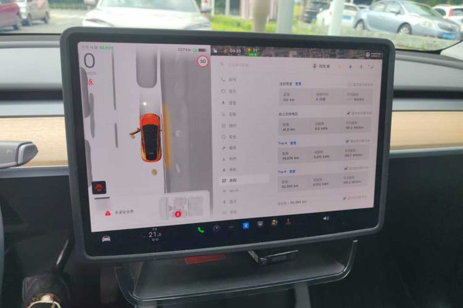 Used Tesla Model Y 2022 Revised Version Rear-Wheel Drive Audio And AC Panel