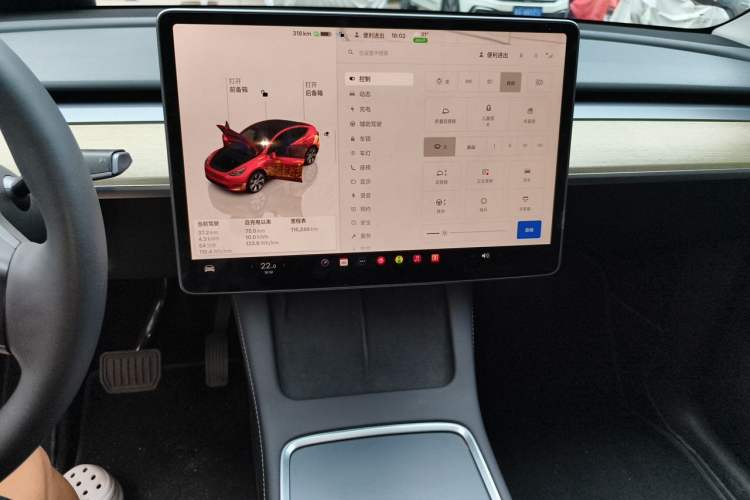 Used Tesla Model Y 2022 Revised Version Rear-Wheel Drive Audio And AC Panel