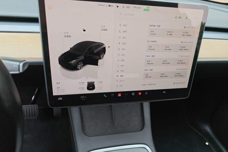 Used Tesla Model Y 2022 Rear-Wheel-Drive Version Audio And AC Panel