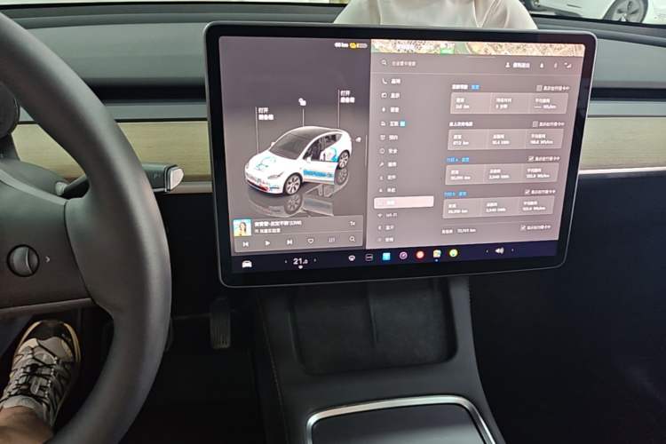 Used Tesla Model Y 2022 Revised Version Rear-Wheel Drive Audio And AC Panel