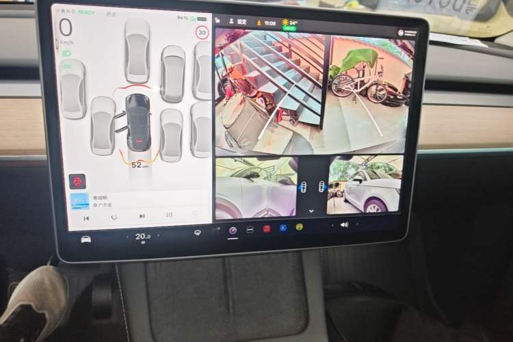 Used Tesla Model Y 2022 Rear-Wheel-Drive Version Audio And AC Panel