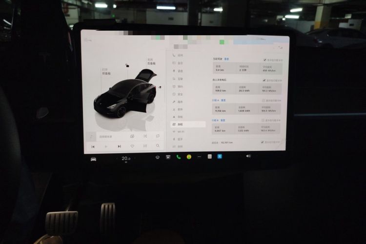 Used Tesla Model Y 2022 Performance High-Performance All-Wheel-Drive Version Audio And AC Panel