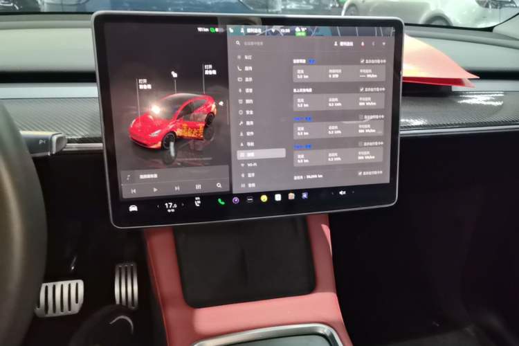 Used Tesla Model Y 2022 Performance High-Performance All-Wheel-Drive Version Audio And AC Panel