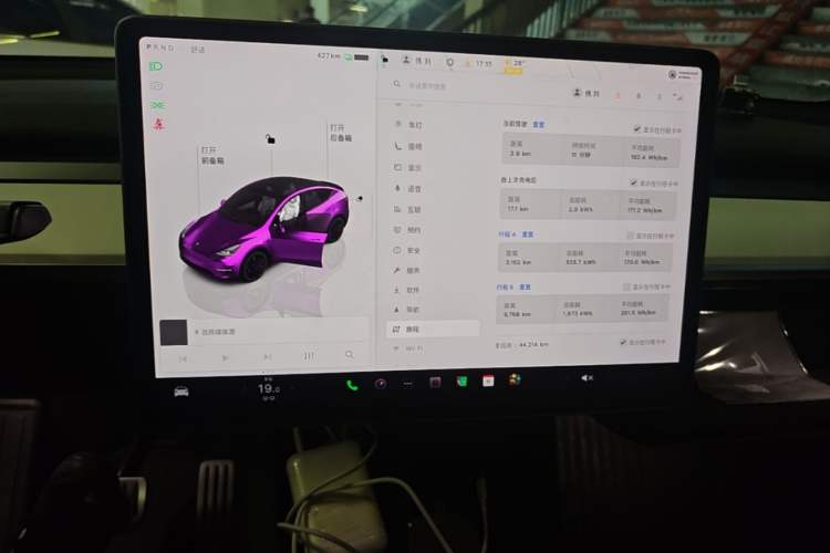 Used Tesla Model Y 2022 Performance High-Performance All-Wheel-Drive Version Audio And AC Panel