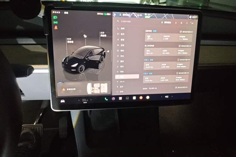 Used Tesla Model Y 2022 Revised Version Rear-Wheel Drive Audio And AC Panel