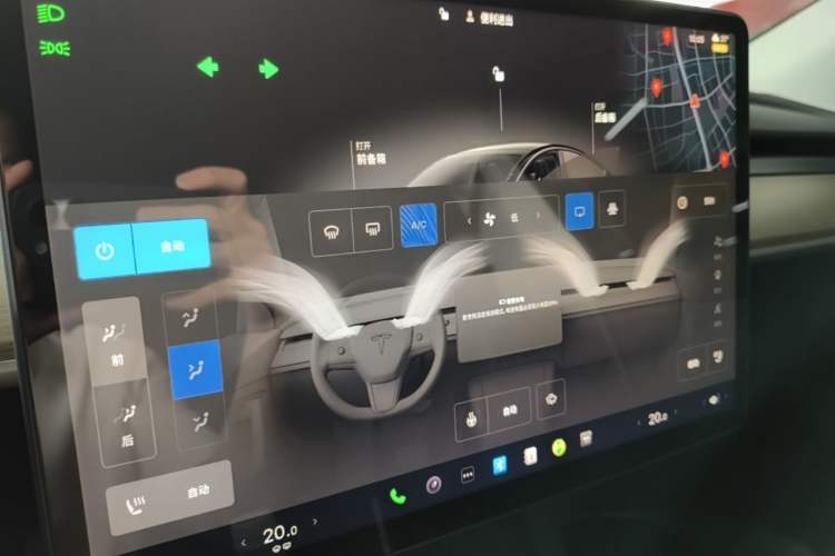 Used Tesla Model Y 2022 Long-Range All-Wheel-Drive Version Audio And AC Panel