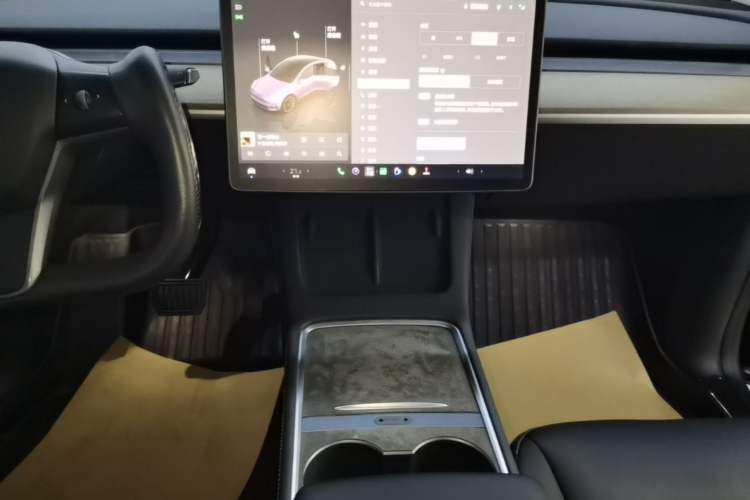 Used Tesla Model Y 2022 Revised Version Long-Range All-Wheel Drive Audio And AC Panel