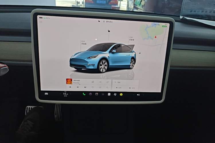Used Tesla Model Y 2022 Long-Range All-Wheel-Drive Version Audio And AC Panel