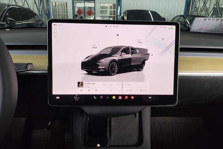 Used Tesla Model Y 2022 Revised Version Long-Range All-Wheel Drive Audio And AC Panel