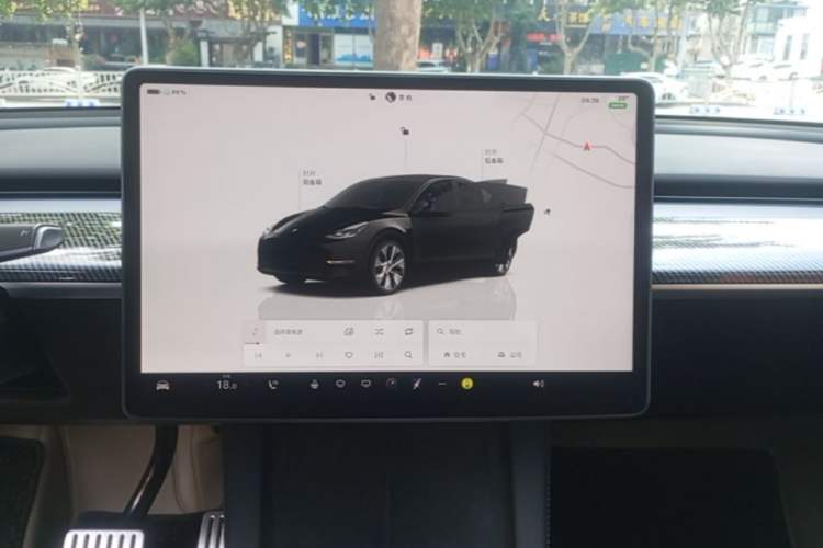 Used Tesla Model Y 2022 Revised Version Rear-Wheel Drive Audio And AC Panel