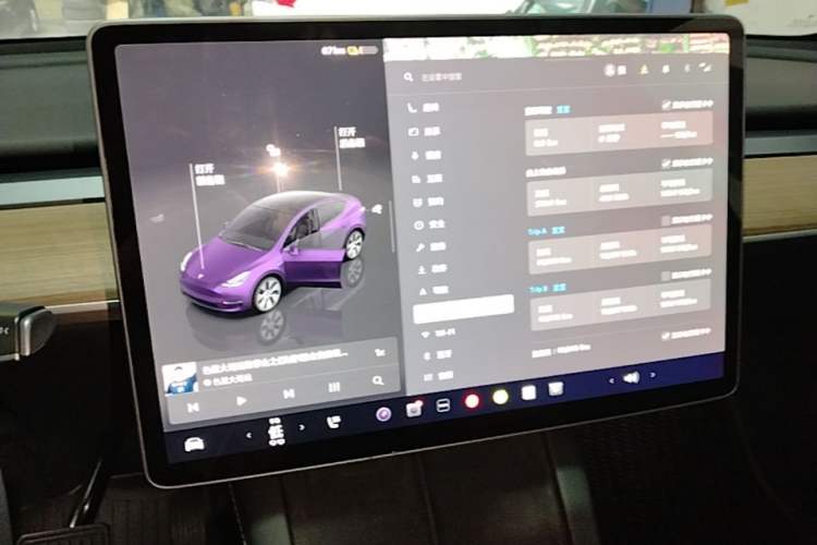 Used Tesla Model Y 2022 Rear-Wheel-Drive Version Audio And AC Panel