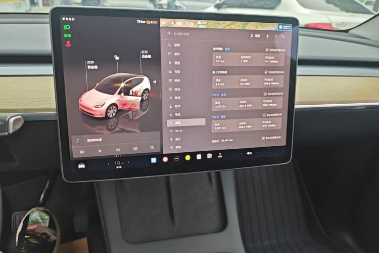 Used Tesla Model Y 2022 Revised Version Rear-Wheel Drive Audio And AC Panel