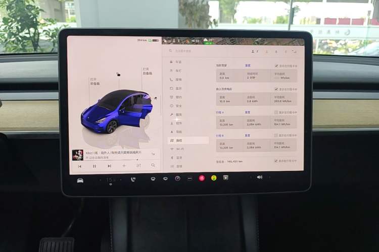 Used Tesla Model Y 2022 Revised Version Rear-Wheel Drive Audio And AC Panel