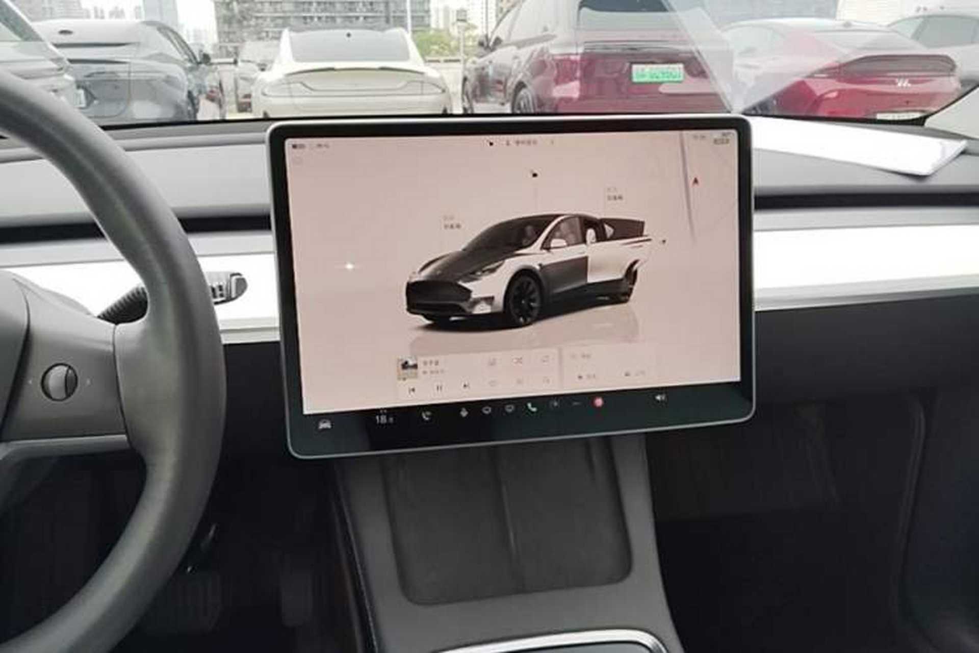Used Tesla Model Y 2022 Long-Range All-Wheel-Drive Version Audio And AC Panel