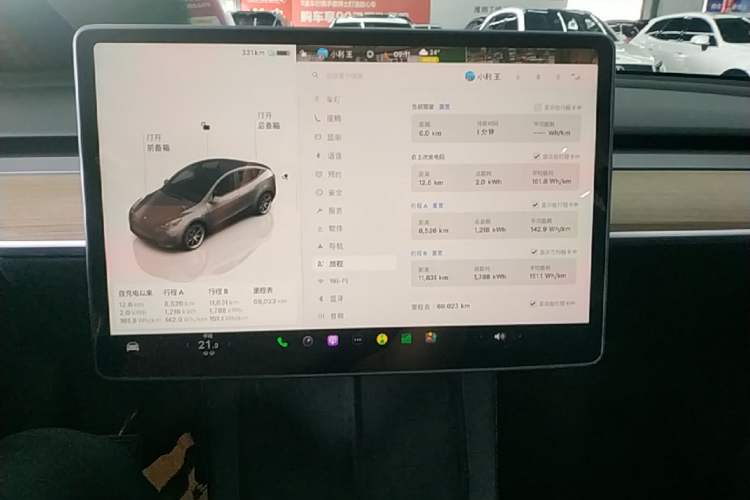 Used Tesla Model Y 2022 Revised Version Rear-Wheel Drive Audio And AC Panel