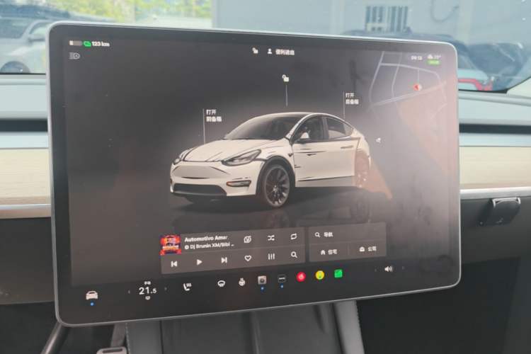 Used Tesla Model Y 2022 Long-Range All-Wheel-Drive Version Audio And AC Panel