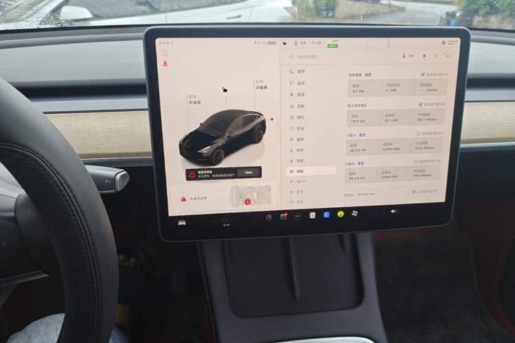 Used Tesla Model Y 2022 Long-Range All-Wheel-Drive Version Audio And AC Panel