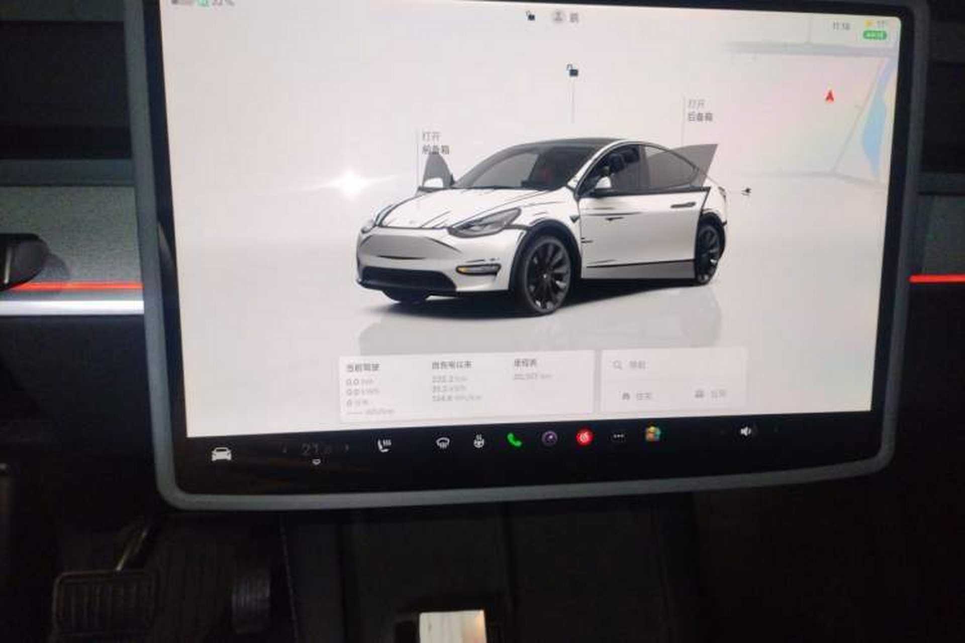 Used Tesla Model Y 2022 Revised Version Long-Range All-Wheel Drive Audio And AC Panel