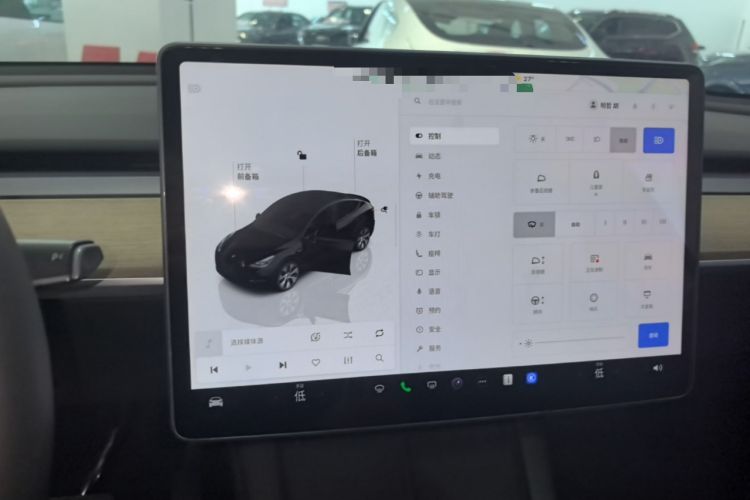 Used Tesla Model Y 2022 Revised Version Long-Range All-Wheel Drive Audio And AC Panel