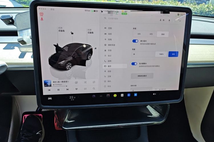 Used Tesla Model Y 2022 Revised Version Rear-Wheel Drive Audio And AC Panel