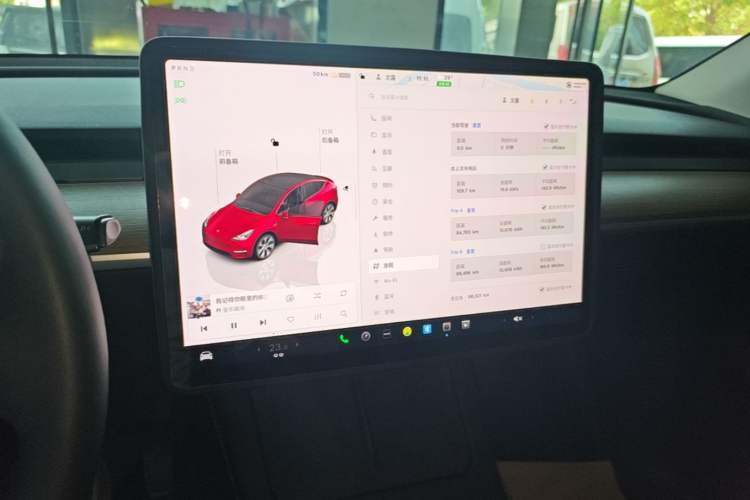 Used Tesla Model Y 2022 Revised Version Rear-Wheel Drive Audio And AC Panel