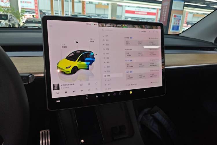Used Tesla Model Y 2022 Performance High-Performance All-Wheel-Drive Version Audio And AC Panel