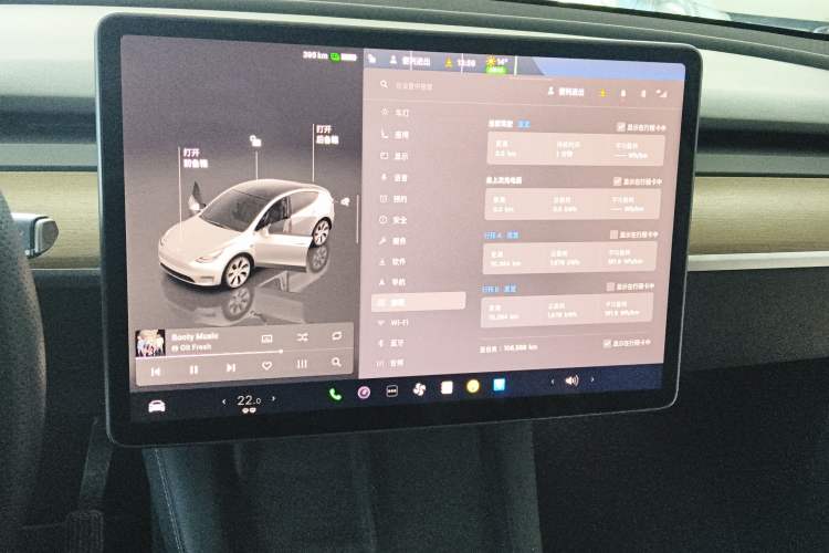 Used Tesla Model Y 2022 Revised Version Rear-Wheel Drive Audio And AC Panel