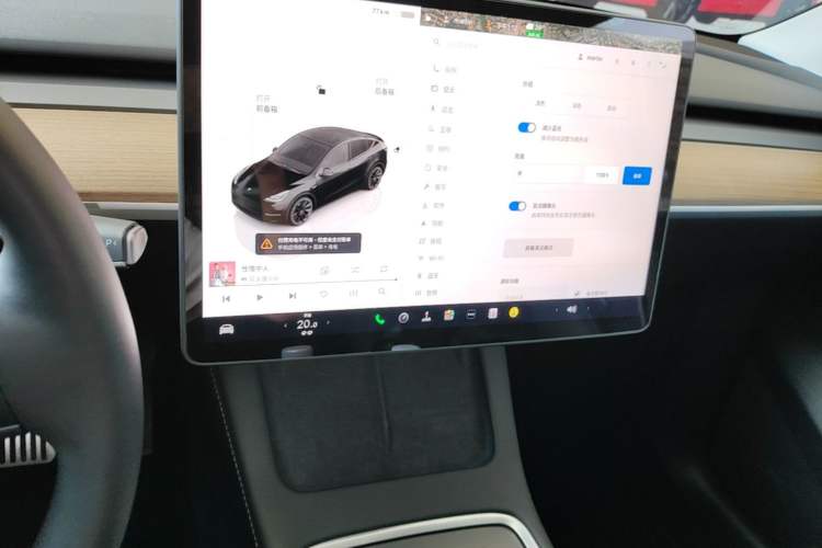 Used Tesla Model Y 2022 Revised Version Rear-Wheel Drive Audio And AC Panel