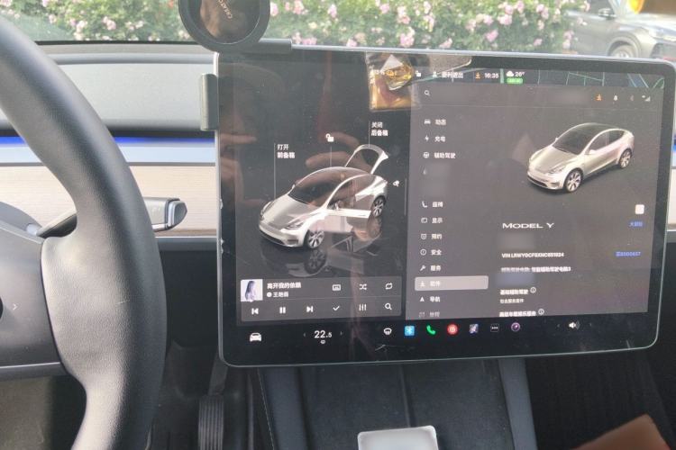 Used Tesla Model Y 2022 Revised Version Rear-Wheel Drive Audio And AC Panel