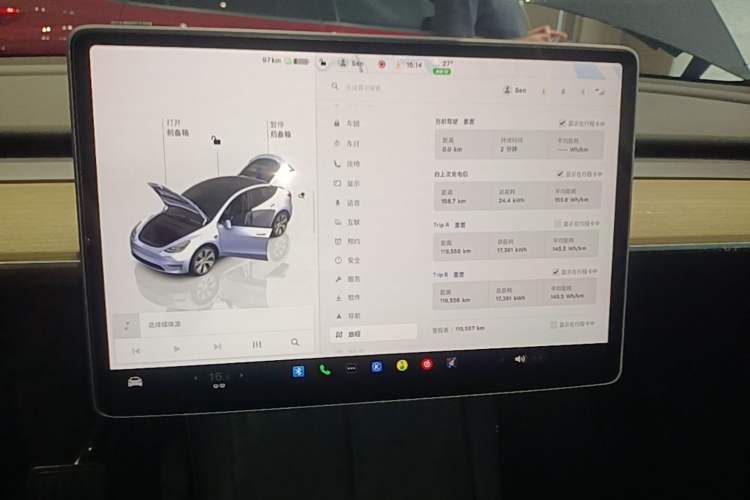 Used Tesla Model Y 2022 Revised Version Rear-Wheel Drive Audio And AC Panel
