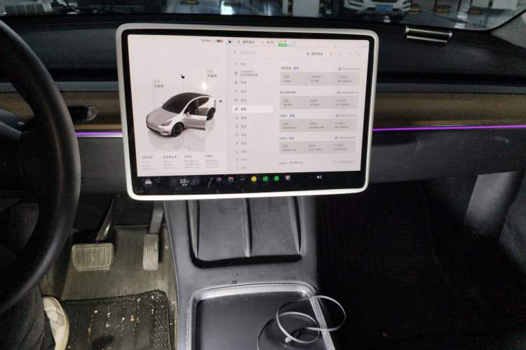 Used Tesla Model Y 2022 Long-Range All-Wheel-Drive Version Audio And AC Panel