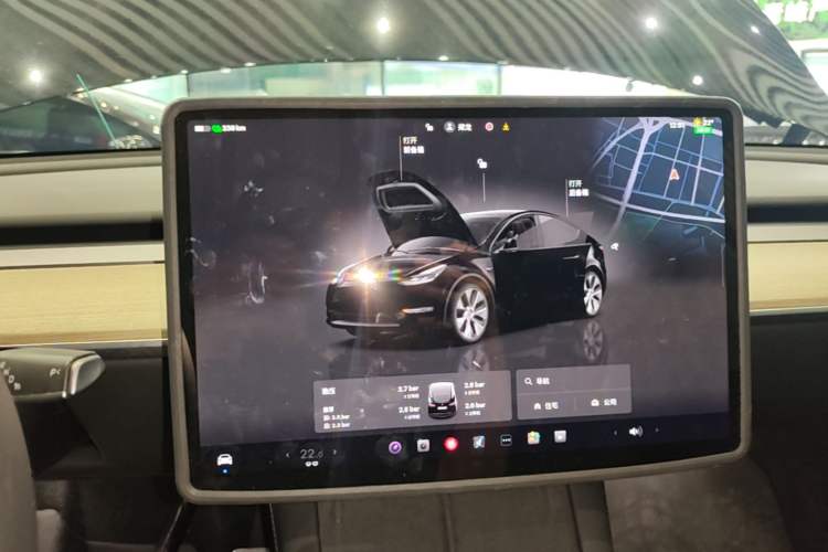 Used Tesla Model Y 2022 Revised Version Rear-Wheel Drive Audio And AC Panel