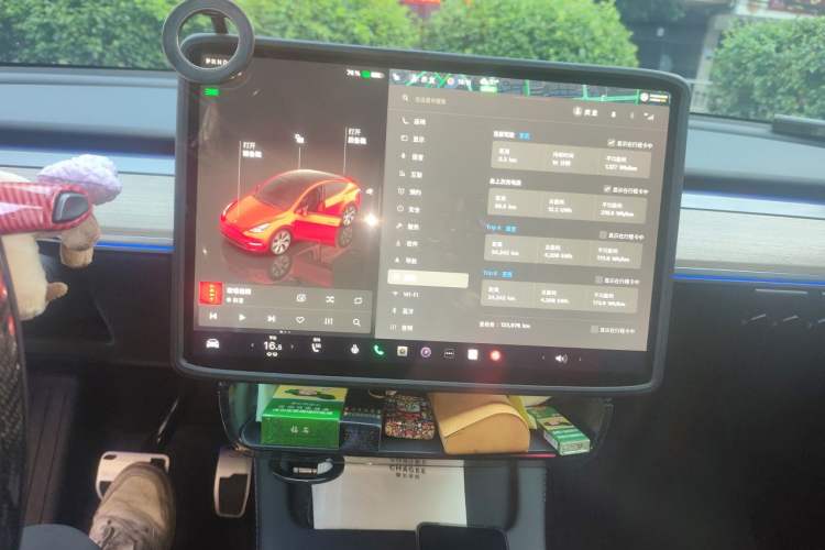 Used Tesla Model Y 2022 Revised Version Long-Range All-Wheel Drive Audio And AC Panel