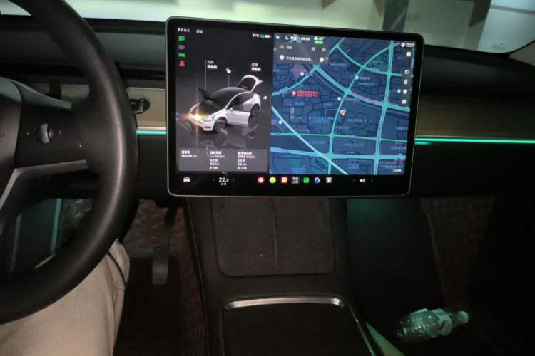 Used Tesla Model Y 2022 Revised Version Long-Range All-Wheel Drive Audio And AC Panel