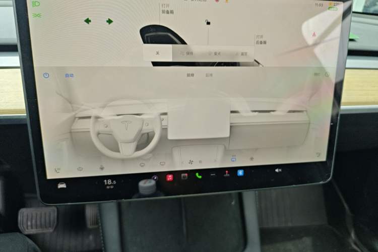 Used Tesla Model Y 2022 Long-Range All-Wheel-Drive Version Audio And AC Panel